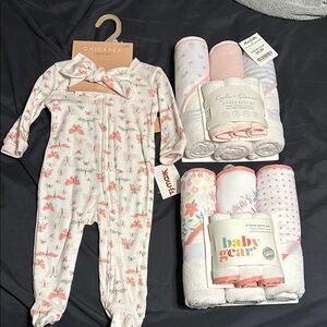 Chickpea Baby Onesie and Blanket Set
